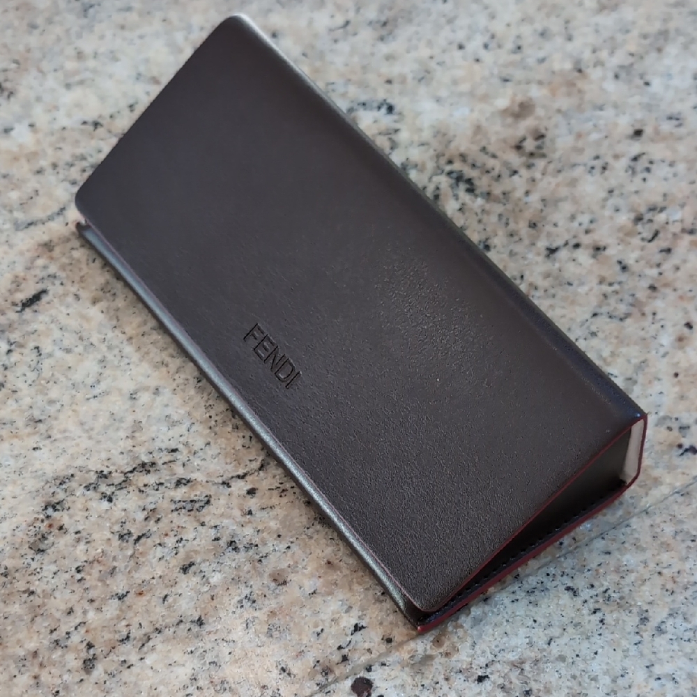 Fendi Dark Brown Leather Card Holder